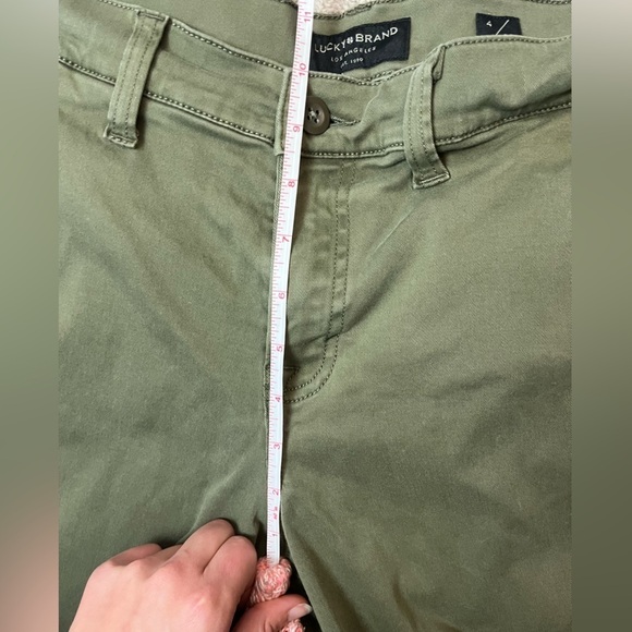 LUCKY BRAND Khaki Green Pants  Size 4/27 - Picture 4 of 6